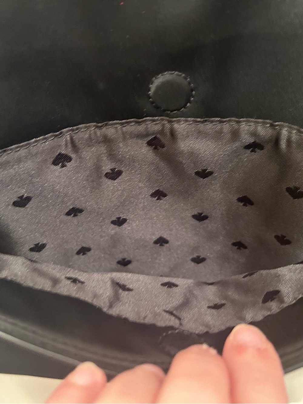 Kate Spade Jae Black Laptop Bag Crafted from Durable Nylon w/Beveled Spade Logo. - Picture 3 of 9